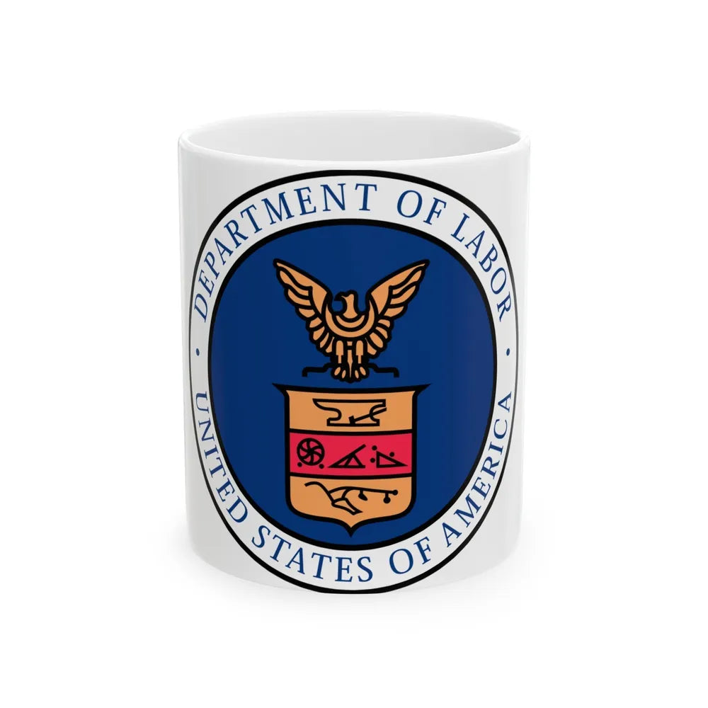 Seal of the United States Department of Labor - White Coffee Mug-11oz-Go Mug Yourself