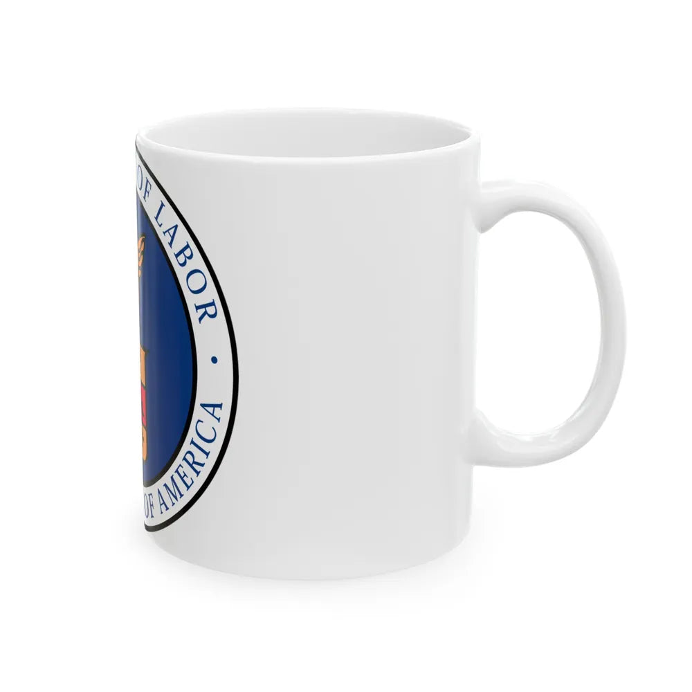 Seal of the United States Department of Labor - White Coffee Mug-Go Mug Yourself