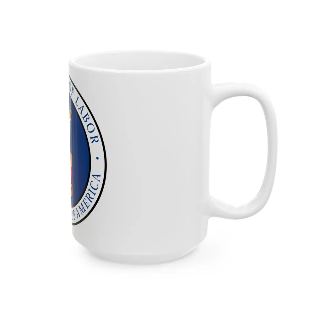 Seal of the United States Department of Labor - White Coffee Mug-Go Mug Yourself