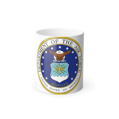 Seal of the United States Department of the Air Force - Color Changing Coffee Mug 11oz - Go Mug Yourself