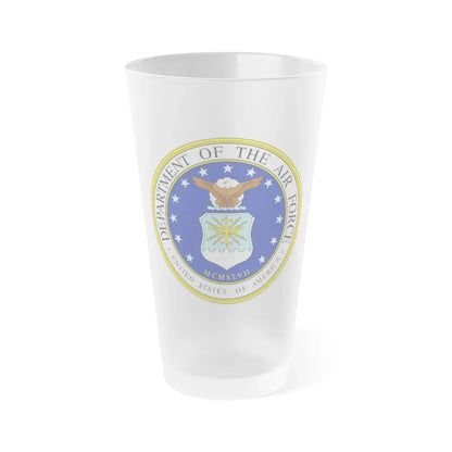 Seal of the United States Department of the Air Force - Frosted Pint Glass 16oz 16oz Frosted - Go Mug Yourself