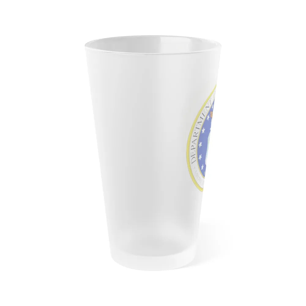 Seal of the United States Department of the Air Force - Frosted Pint Glass 16oz-Go Mug Yourself