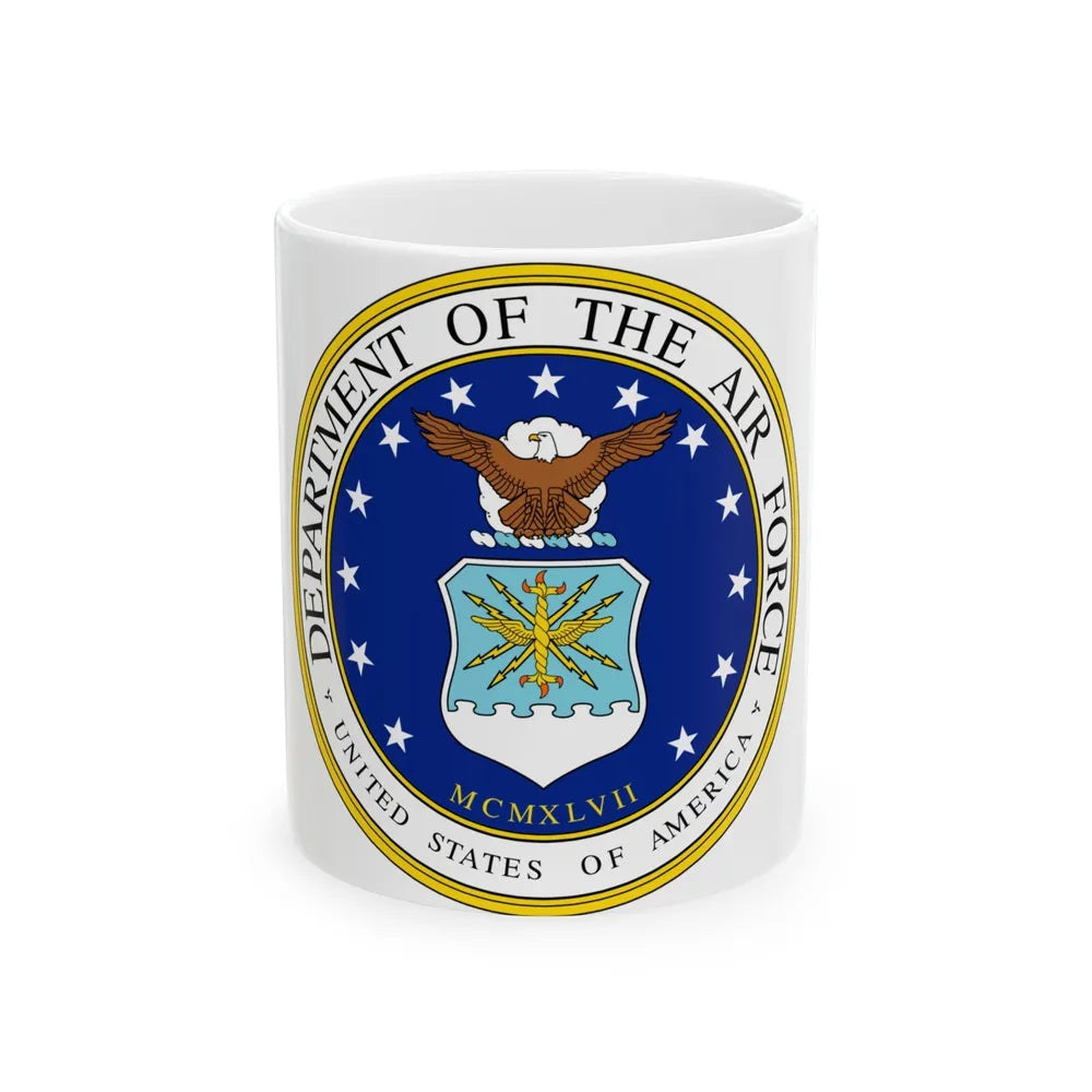 Seal of the United States Department of the Air Force - White Coffee Mug-11oz-Go Mug Yourself