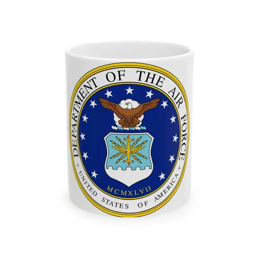 Seal of the United States Department of the Air Force - White Coffee Mug 11oz - Go Mug Yourself