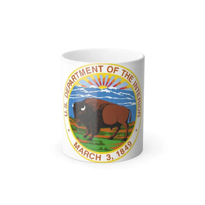Seal of the United States Department of the Interior - Color Changing Coffee Mug 11oz - Go Mug Yourself
