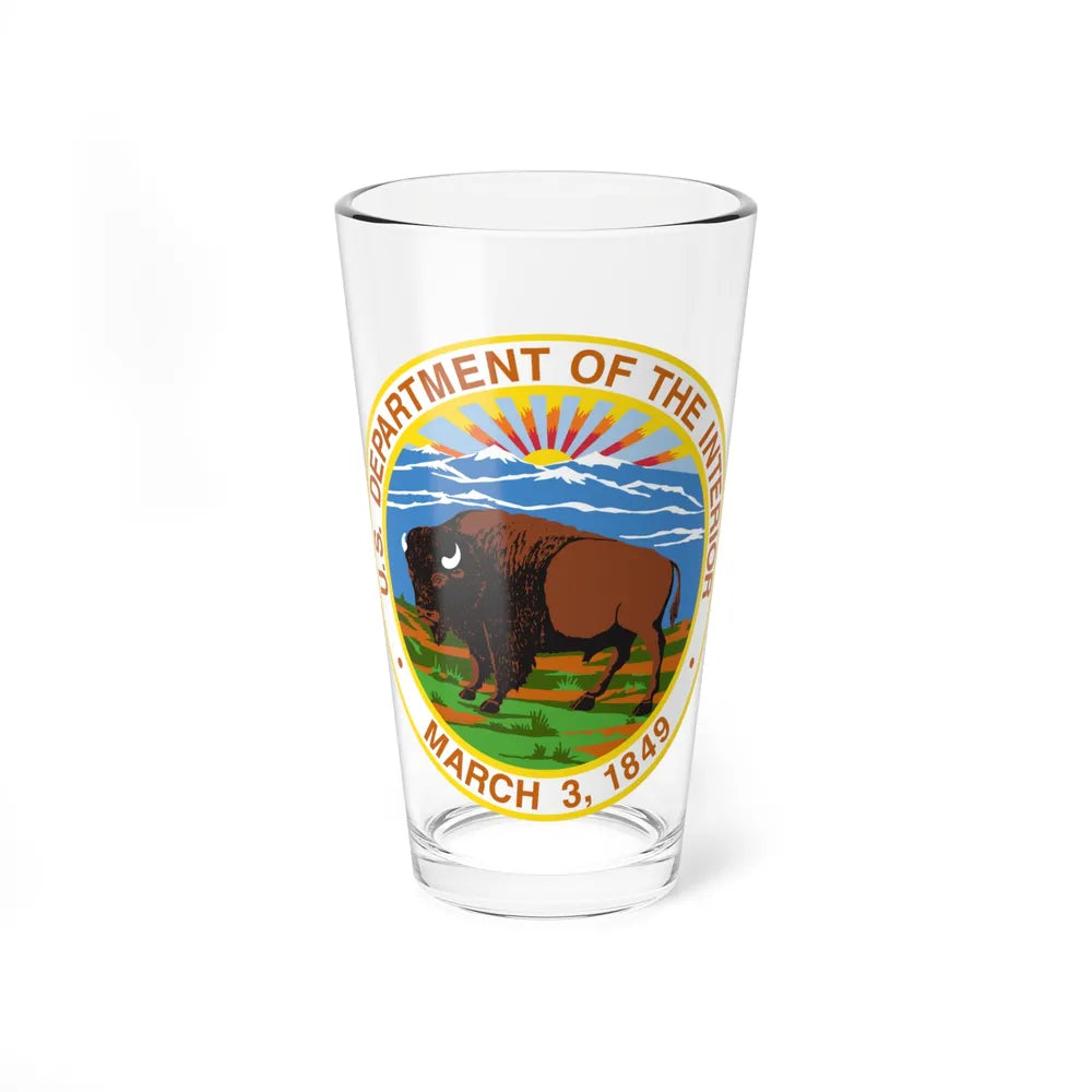 Seal of the United States Department of the Interior - Pint Glass 16oz-16oz-Go Mug Yourself