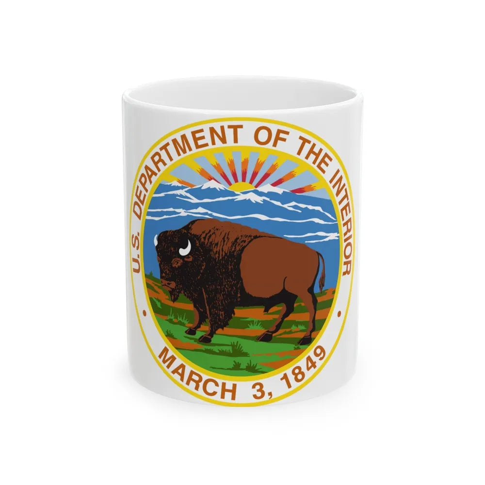 Seal of the United States Department of the Interior - White Coffee Mug-11oz-Go Mug Yourself