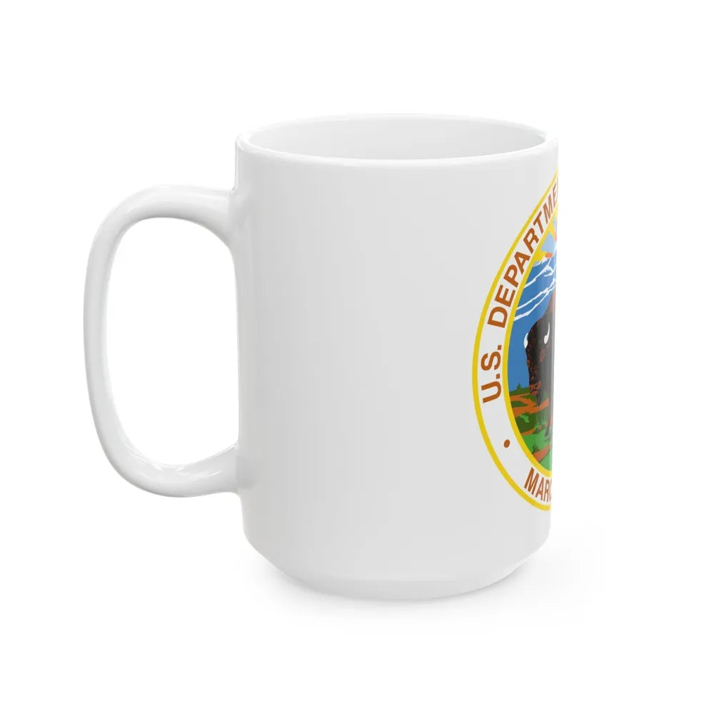 Seal of the United States Department of the Interior - White Coffee Mug-Go Mug Yourself