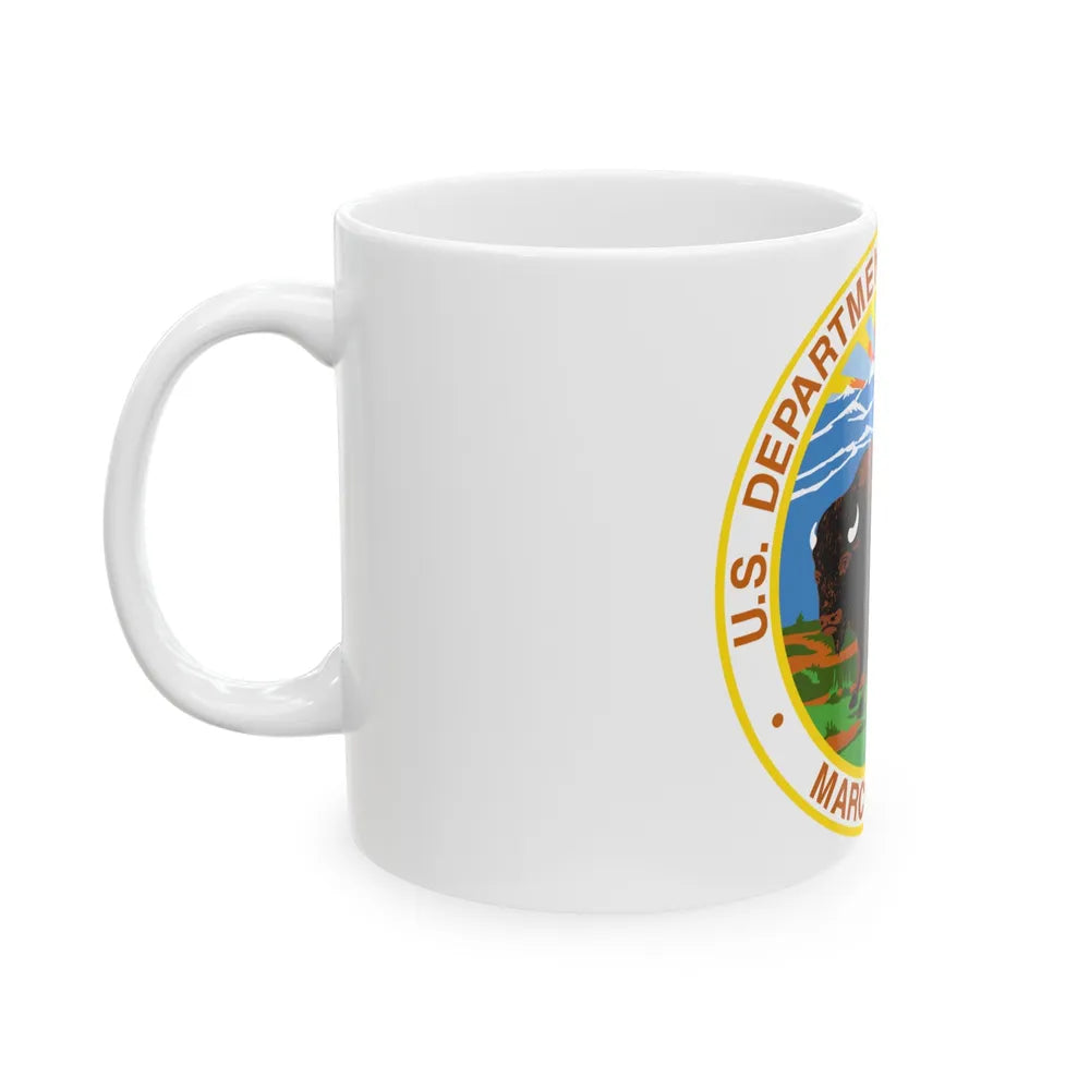 Seal of the United States Department of the Interior - White Coffee Mug-Go Mug Yourself