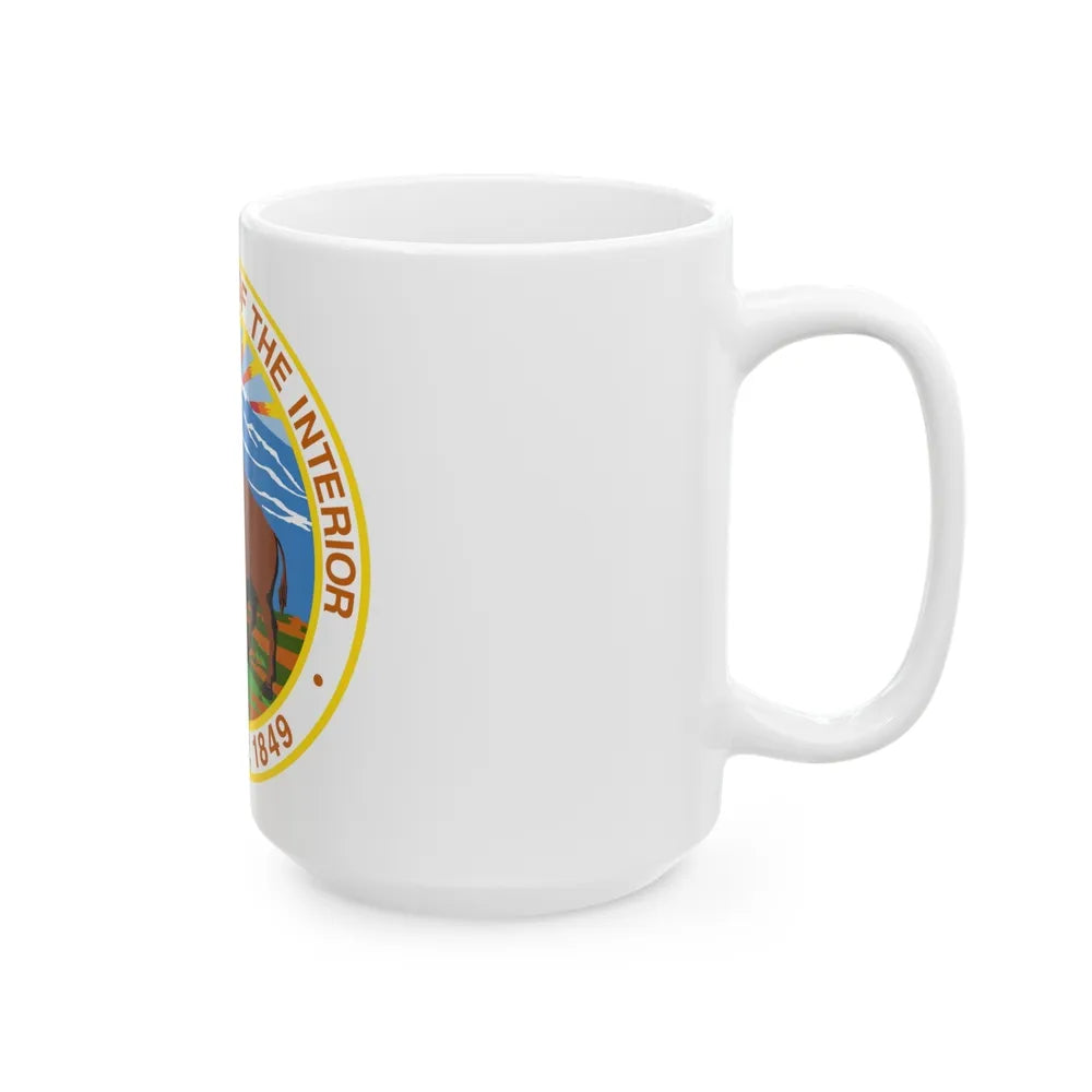 Seal of the United States Department of the Interior - White Coffee Mug-Go Mug Yourself