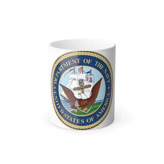 Seal of the United States Department of the Navy - Color Changing Coffee Mug 11oz - Go Mug Yourself