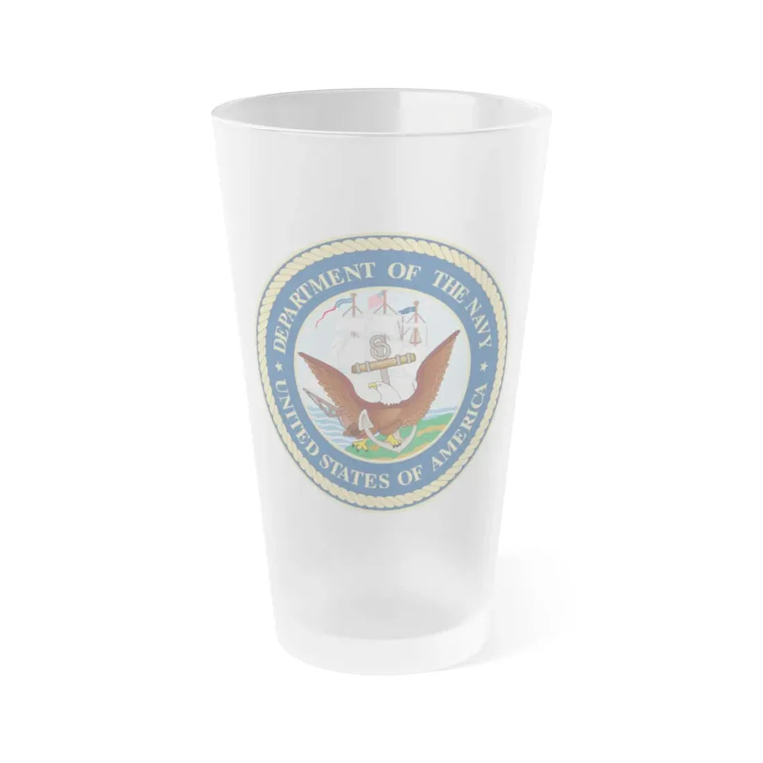 Seal of the United States Department of the Navy - Frosted Pint Glass 16oz Default Title - Go Mug Yourself
