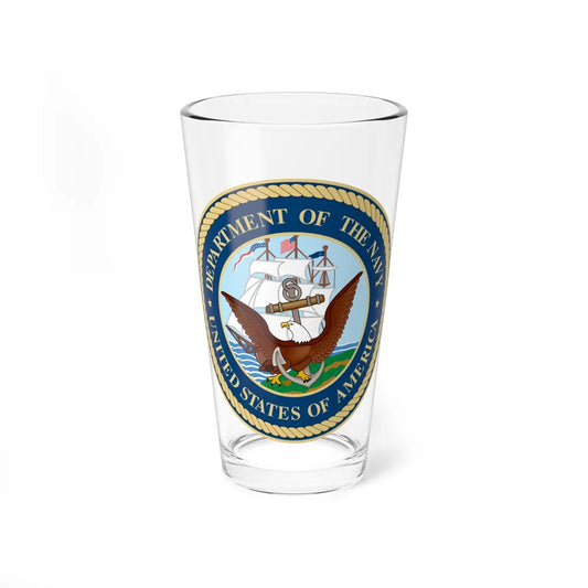 Seal of the United States Department of the Navy - Pint Glass 16oz-16oz-Go Mug Yourself