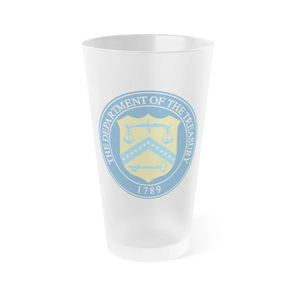 Seal of the United States Department of the Treasury - Frosted Pint Glass 16oz-16oz-Frosted-Go Mug Yourself