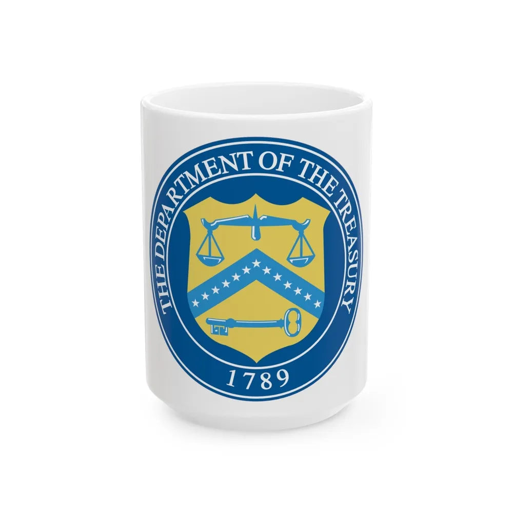 Seal of the United States Department of the Treasury - White Coffee Mug-15oz-Go Mug Yourself