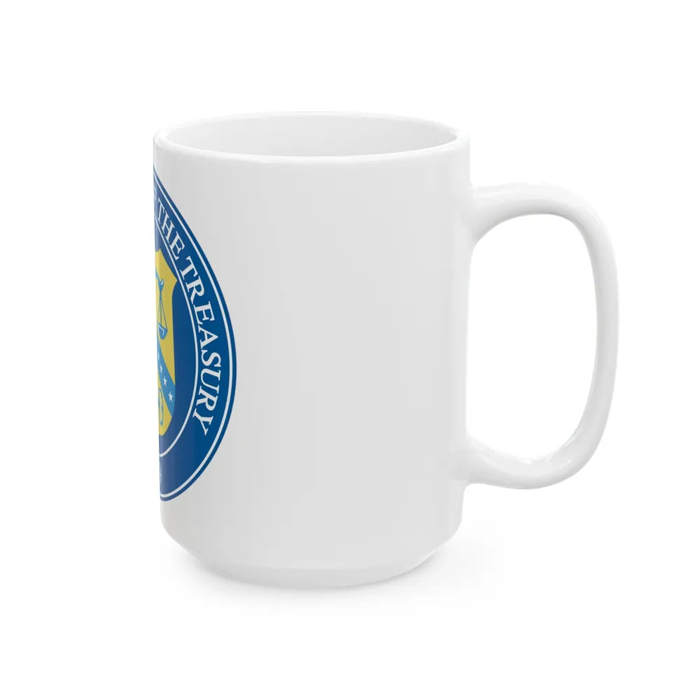 Seal of the United States Department of the Treasury - White Coffee Mug-Go Mug Yourself