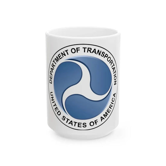 Seal of the United States Department of Transportation - White Coffee Mug 15oz - Go Mug Yourself