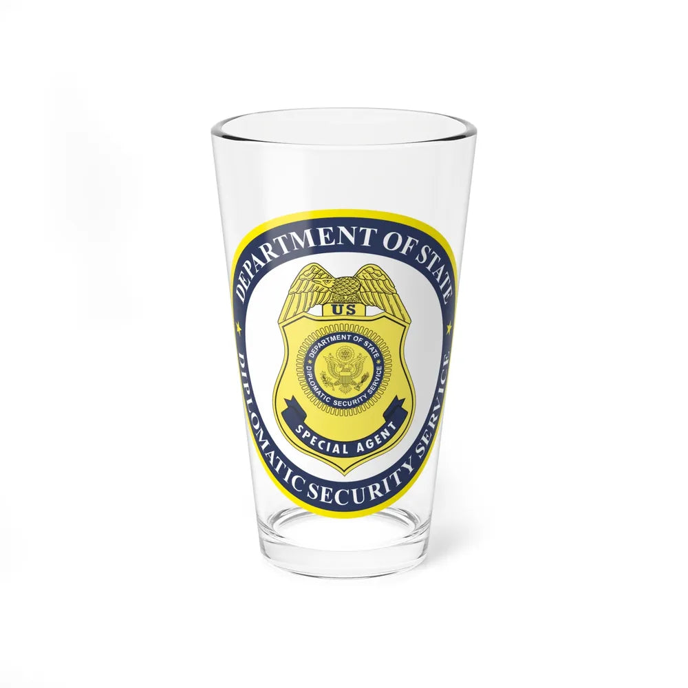 Seal of the United States Diplomatic Security Service - Pint Glass 16oz-16oz-Go Mug Yourself