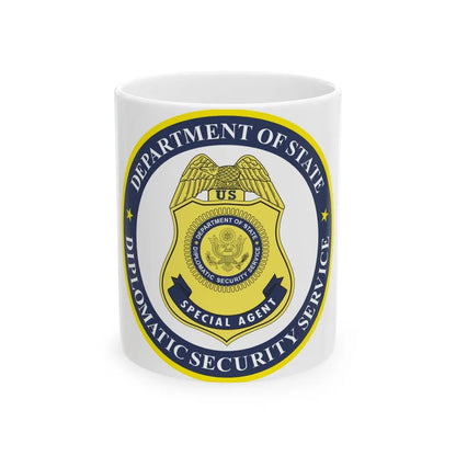 Seal of the United States Diplomatic Security Service - White Coffee Mug-11oz-Go Mug Yourself