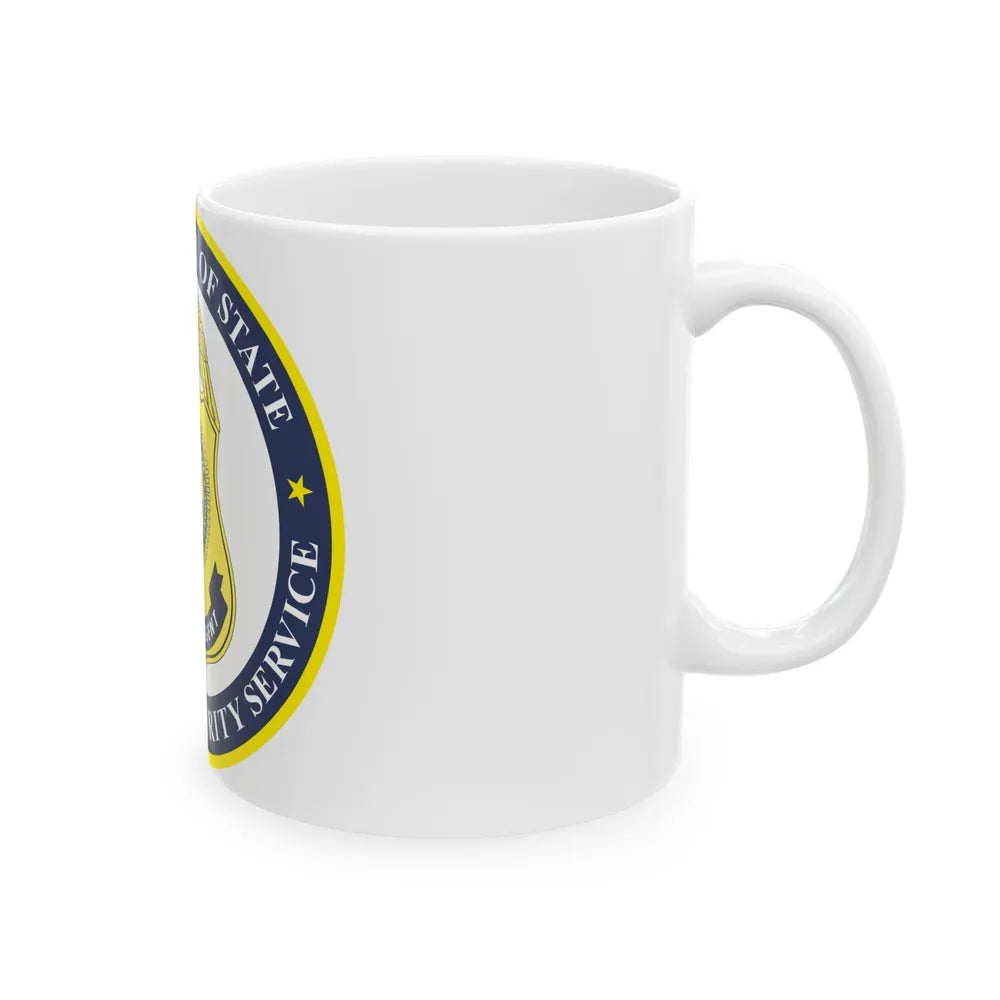 Seal of the United States Diplomatic Security Service - White Coffee Mug-Go Mug Yourself