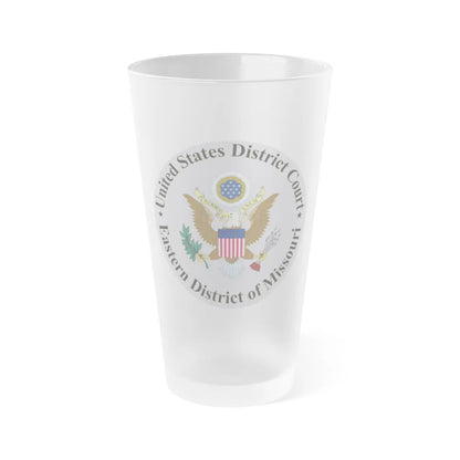 Seal of the United States District Court for the Eastern District of Missouri - Frosted Pint Glass 16oz-16oz-Frosted-Go Mug Yourself