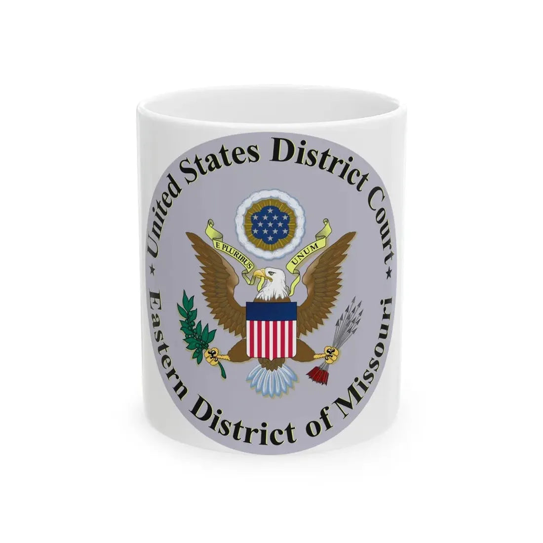 Seal of the United States District Court for the Eastern District of Missouri - White Coffee Mug 11oz - Go Mug Yourself