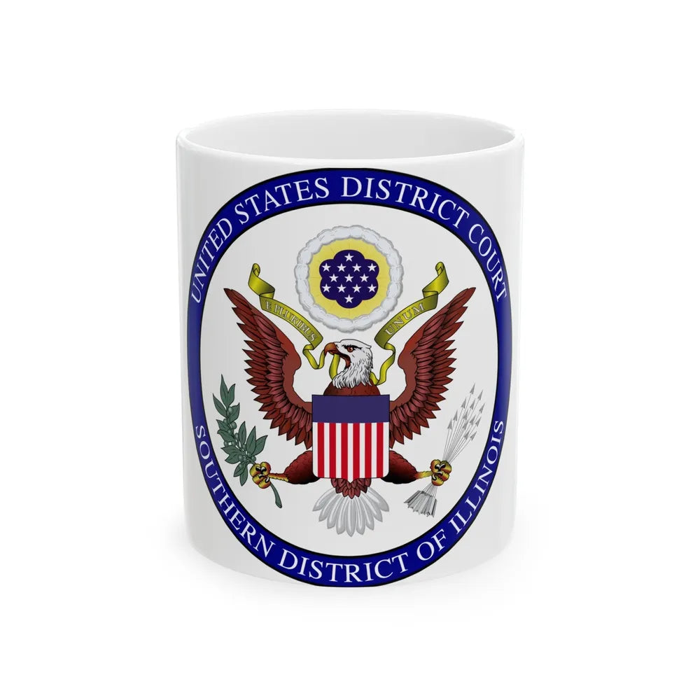 Seal of the United States District Court for the Southern District of Illinois - White Coffee Mug-11oz-Go Mug Yourself