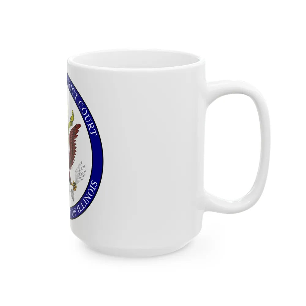 Seal of the United States District Court for the Southern District of Illinois - White Coffee Mug-Go Mug Yourself