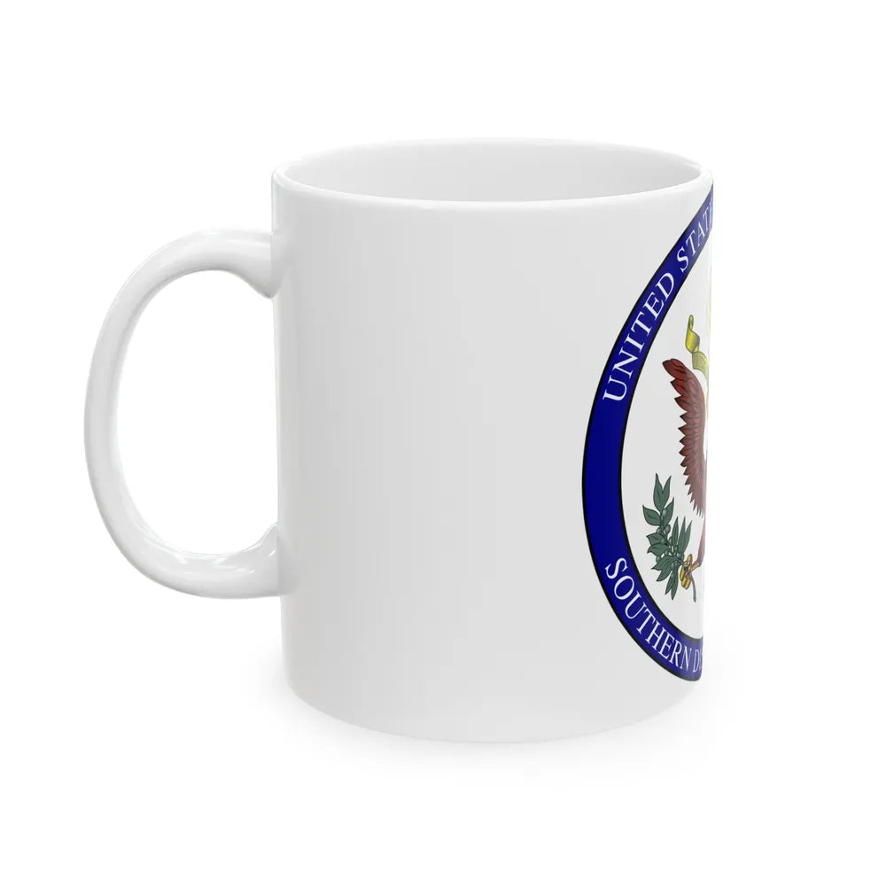 Seal of the United States District Court for the Southern District of Illinois - White Coffee Mug-Go Mug Yourself