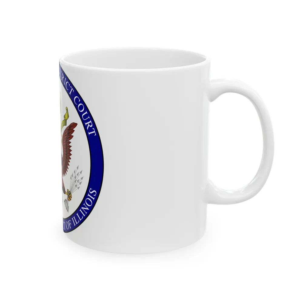 Seal of the United States District Court for the Southern District of Illinois - White Coffee Mug-Go Mug Yourself