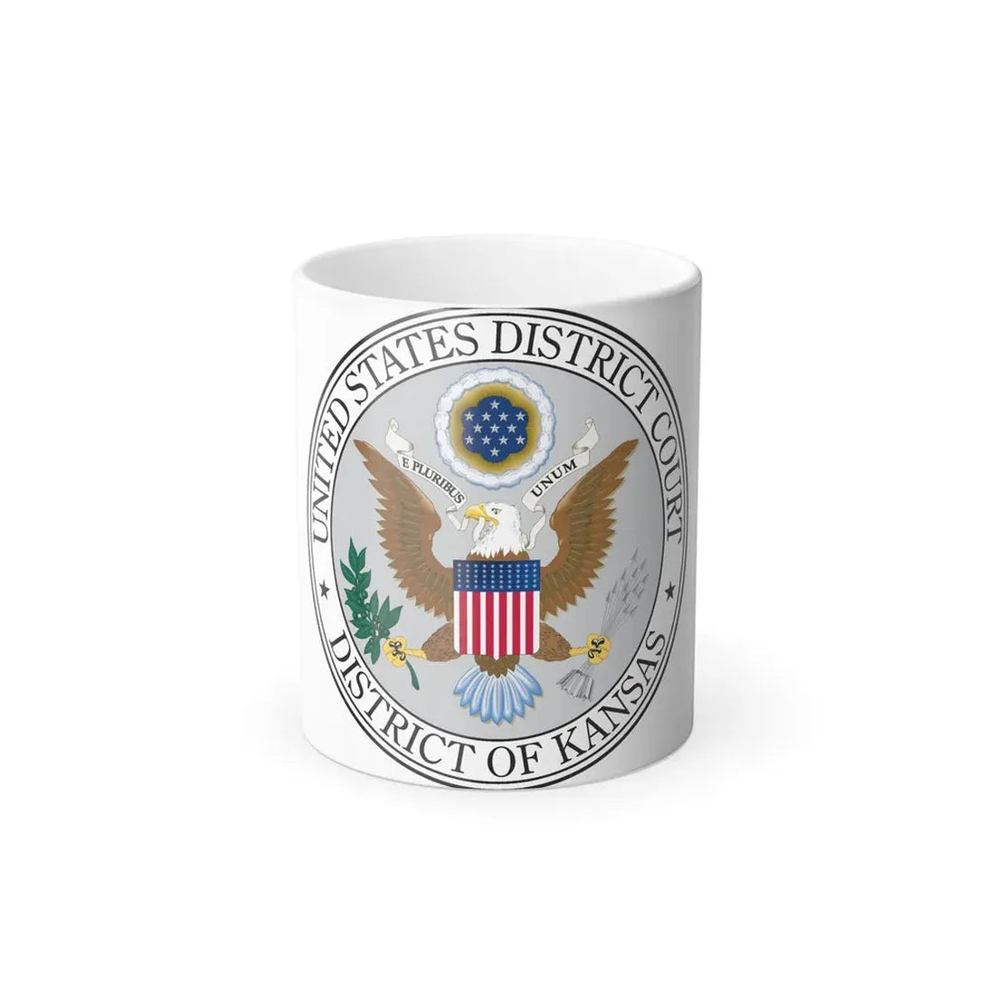 Seal of the United States District Court for the the District of Kansas - Color Changing Coffee Mug 11oz - Go Mug Yourself