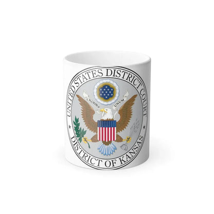 Seal of the United States District Court for the the District of Kansas - Color Changing Coffee Mug 11oz - Go Mug Yourself