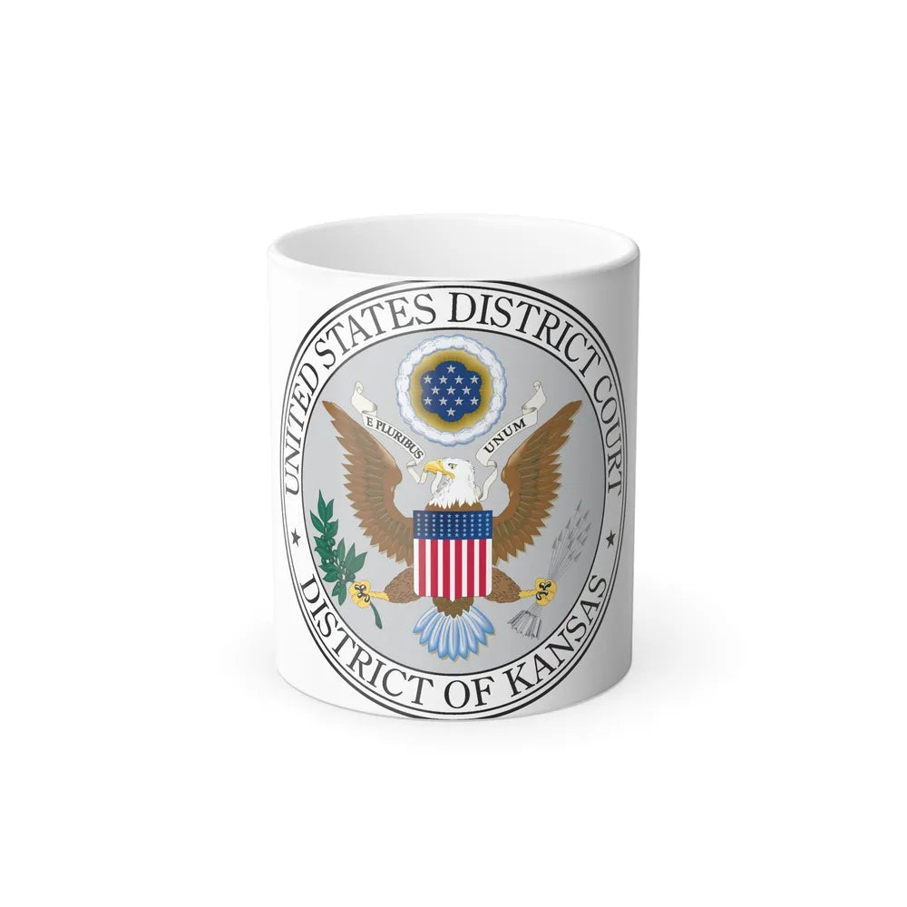 Seal of the United States District Court for the the District of Kansas - Color Changing Mug 11oz-11oz-Go Mug Yourself