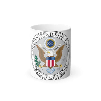 Seal of the United States District Court for the the District of Kansas - Color Changing Mug 11oz-11oz-Go Mug Yourself