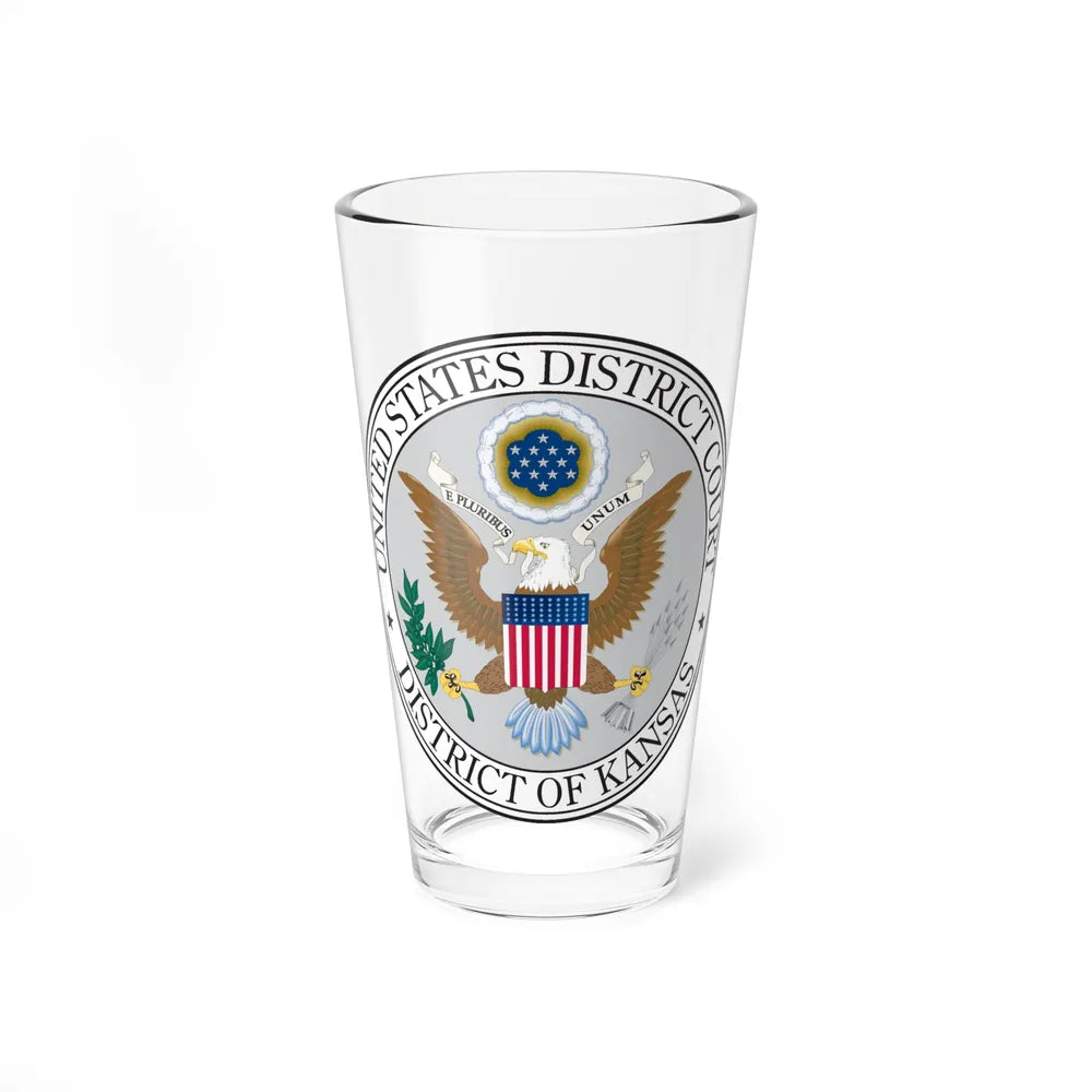 Seal of the United States District Court for the the District of Kansas - Pint Glass 16oz-16oz-Go Mug Yourself