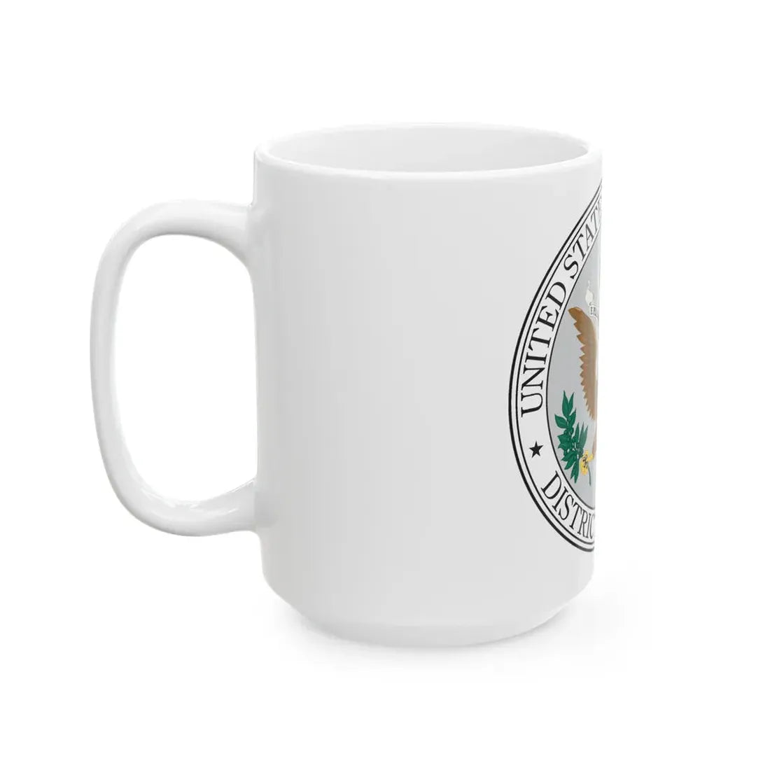 Seal of the United States District Court for the the District of Kansas - White Coffee Mug - Go Mug Yourself