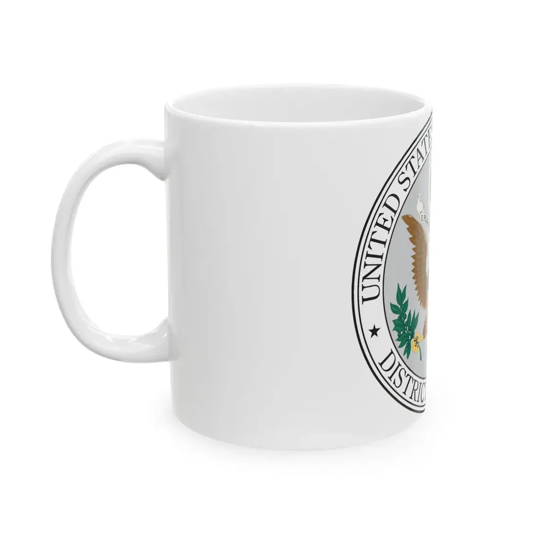 Seal of the United States District Court for the the District of Kansas - White Coffee Mug - Go Mug Yourself