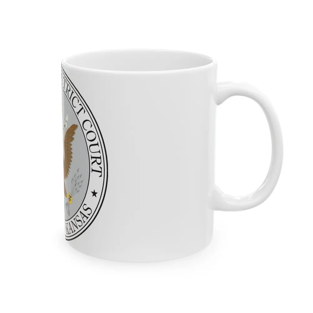 Seal of the United States District Court for the the District of Kansas - White Coffee Mug-Go Mug Yourself