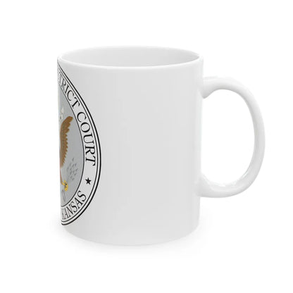 Seal of the United States District Court for the the District of Kansas - White Coffee Mug-Go Mug Yourself