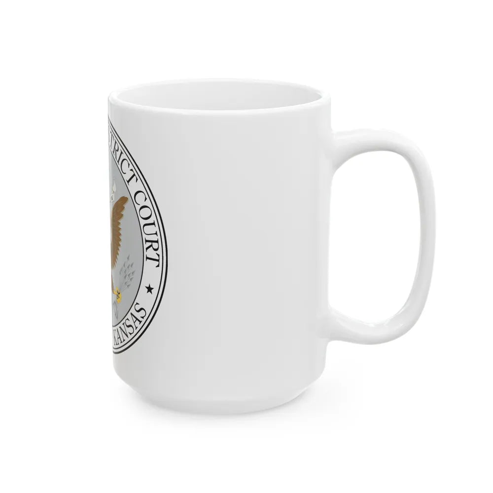 Seal of the United States District Court for the the District of Kansas - White Coffee Mug-Go Mug Yourself