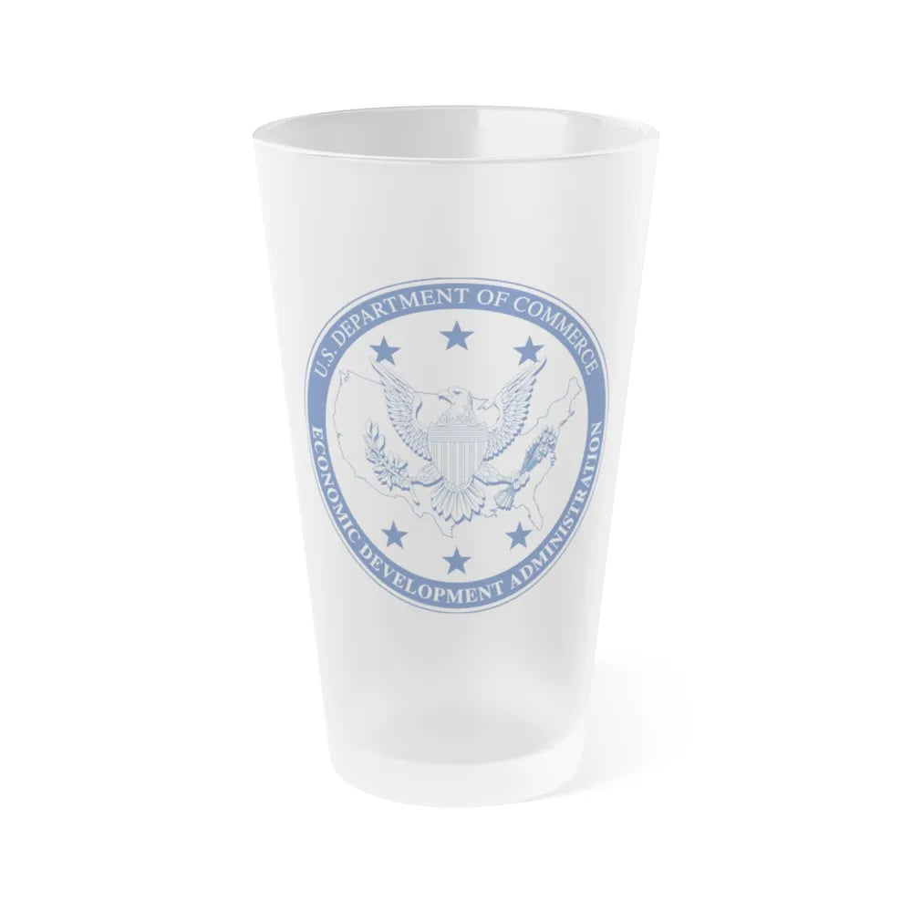 Seal of the United States Economic Development Administration - Frosted Pint Glass 16oz-16oz-Frosted-Go Mug Yourself