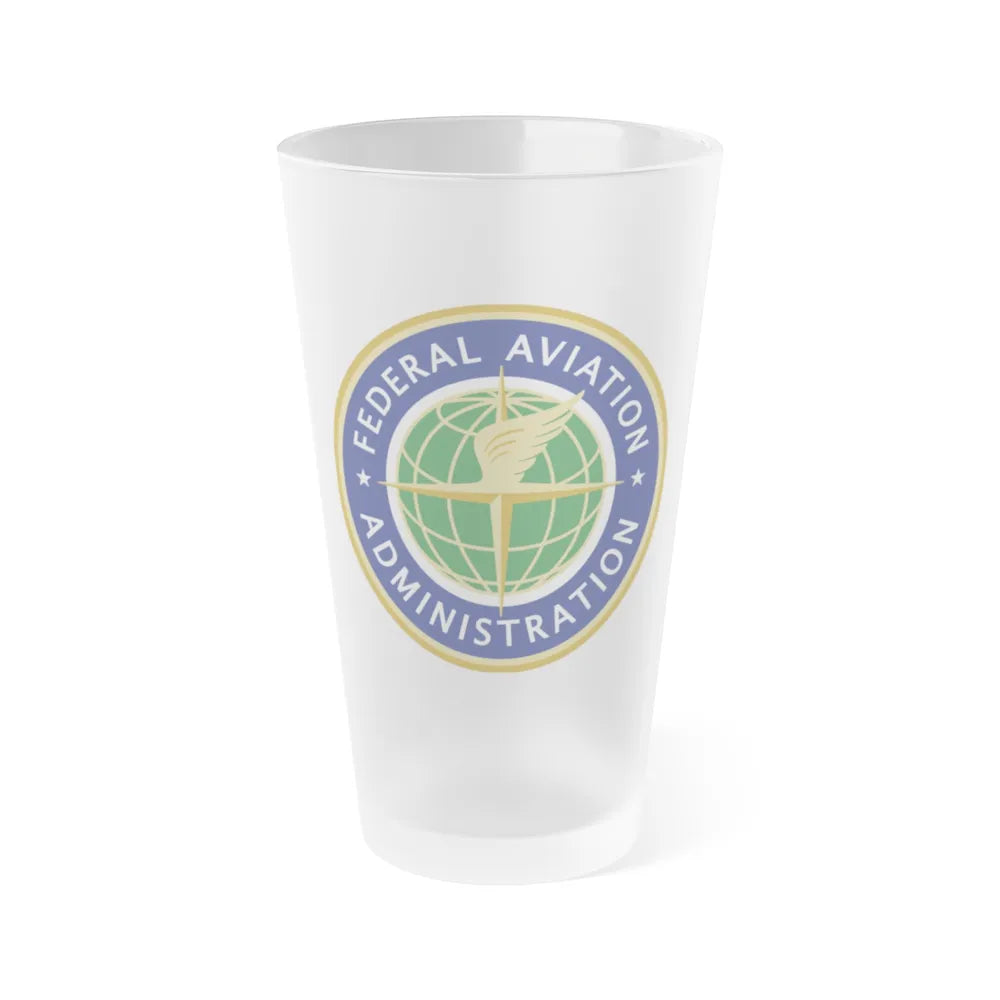 Seal of the United States Federal Aviation Administration - Frosted Pint Glass 16oz-16oz-Frosted-Go Mug Yourself