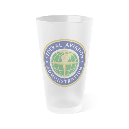 Seal of the United States Federal Aviation Administration - Frosted Pint Glass 16oz-16oz-Frosted-Go Mug Yourself