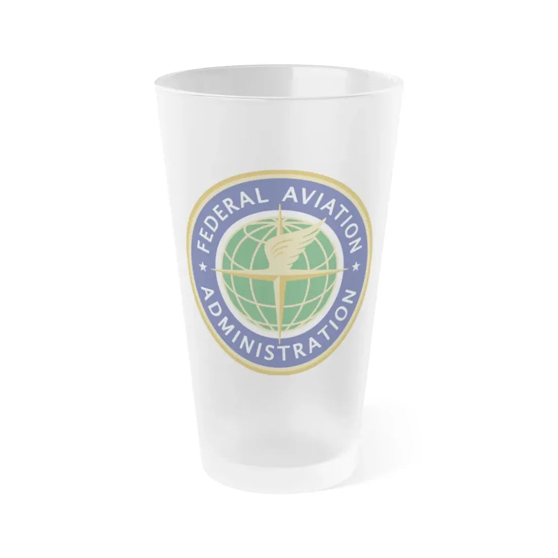 Seal of the United States Federal Aviation Administration - Frosted Pint Glass 16oz 16oz Frosted - Go Mug Yourself
