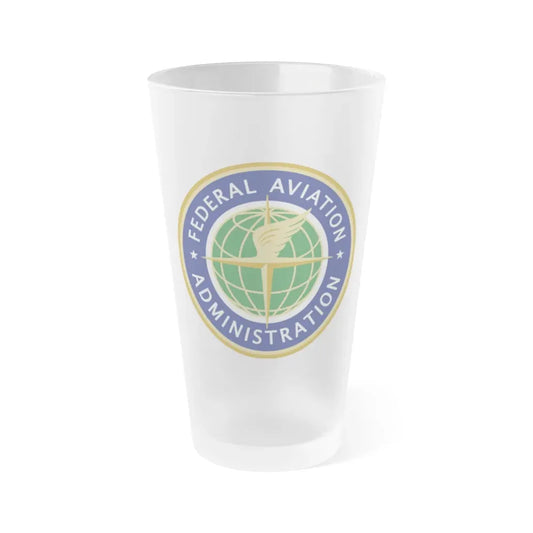 Seal of the United States Federal Aviation Administration - Frosted Pint Glass 16oz 16oz Frosted - Go Mug Yourself