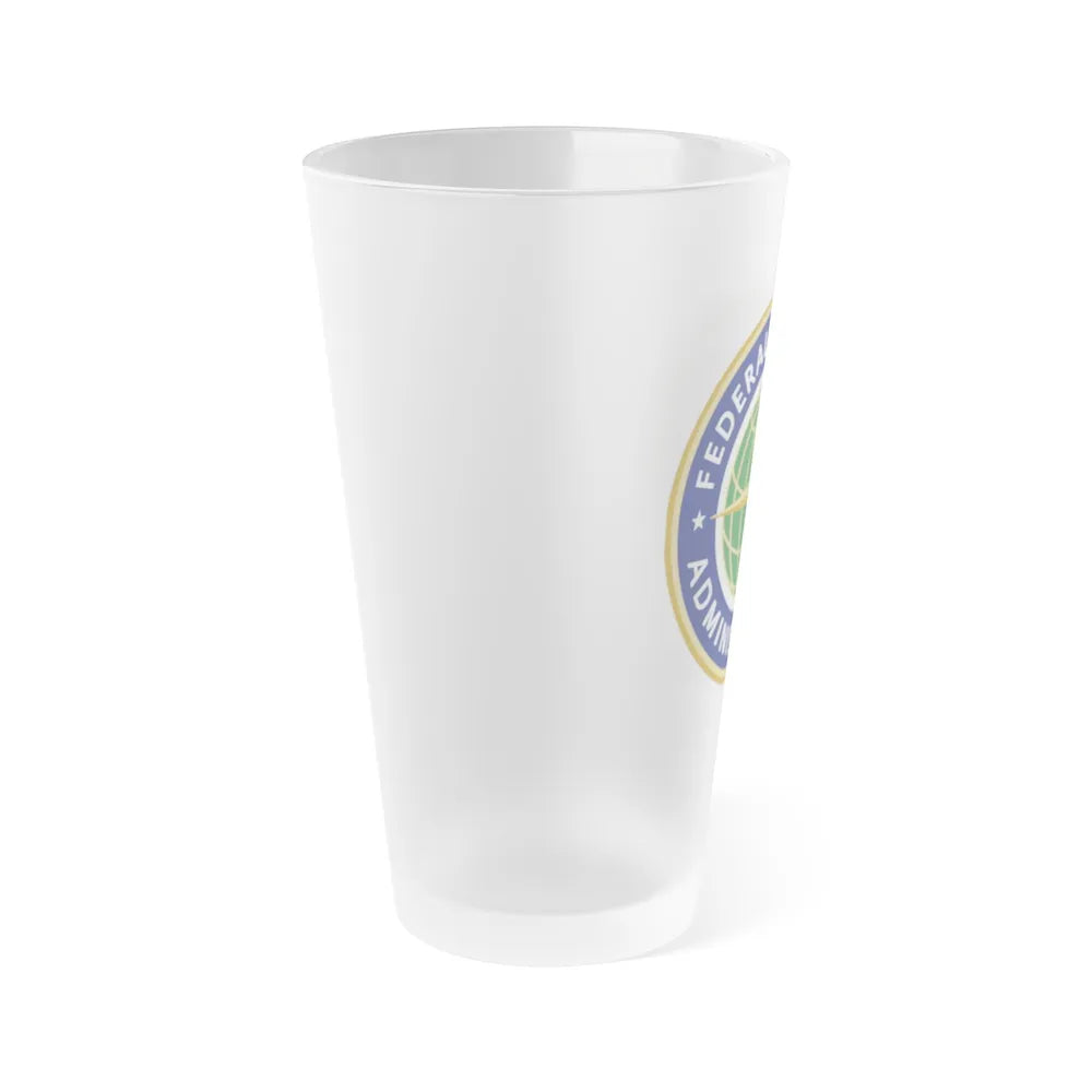 Seal of the United States Federal Aviation Administration - Frosted Pint Glass 16oz-Go Mug Yourself