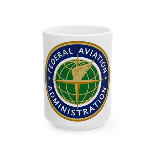 Seal of the United States Federal Aviation Administration - White Coffee Mug-15oz-Go Mug Yourself