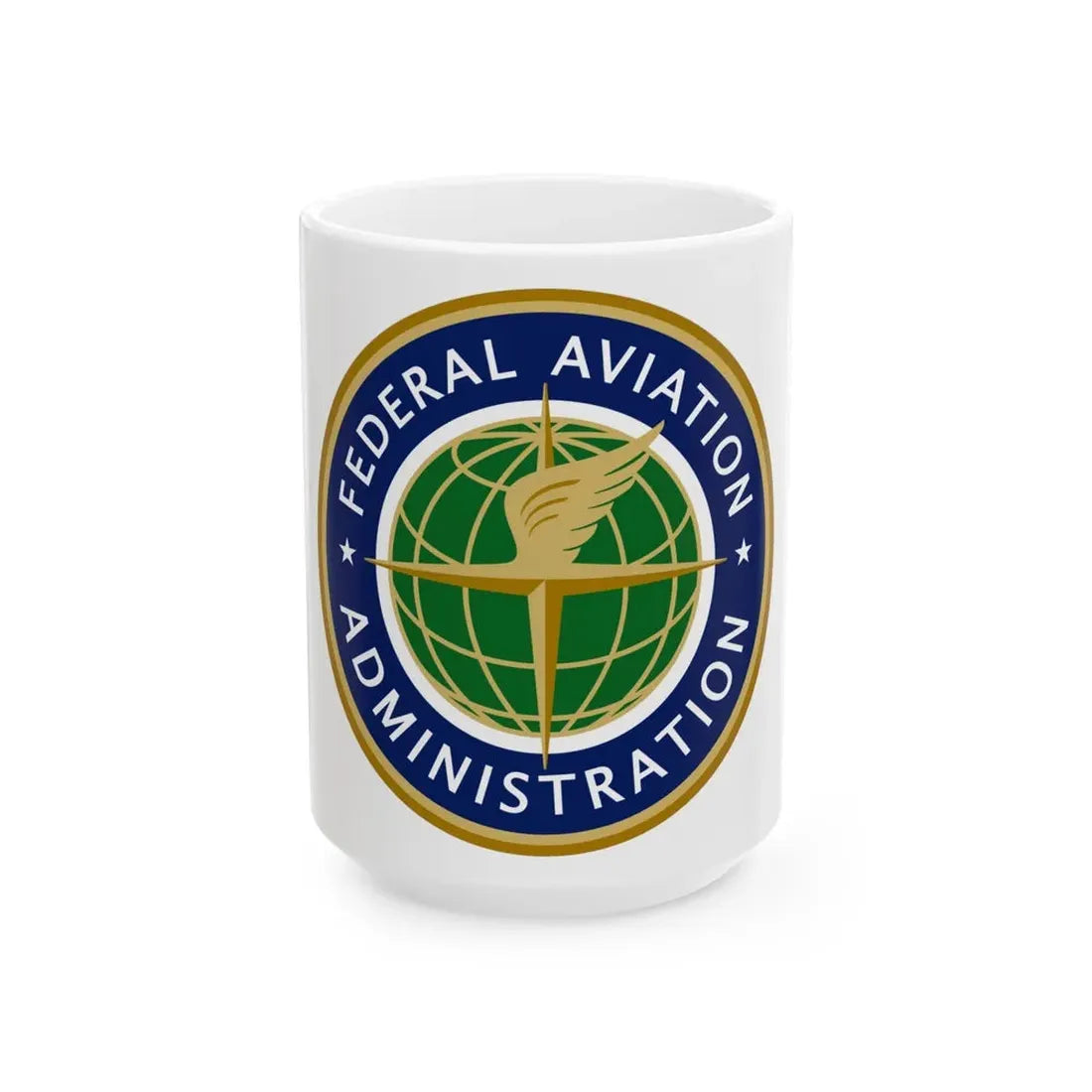 Seal of the United States Federal Aviation Administration - White Coffee Mug 15oz - Go Mug Yourself