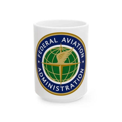 Seal of the United States Federal Aviation Administration - White Coffee Mug 15oz - Go Mug Yourself