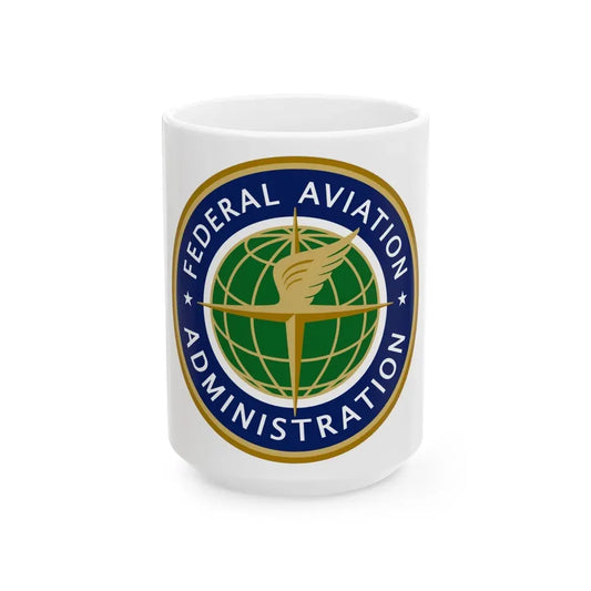 Seal of the United States Federal Aviation Administration - White Coffee Mug 15oz - Go Mug Yourself